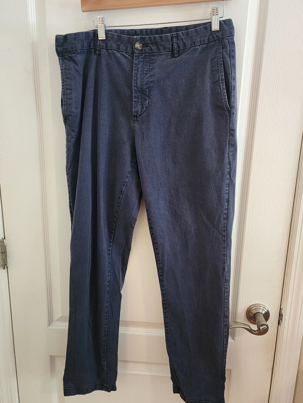 Old Navy Men's Slim Built-In Flex Chino Pants Size 34x30 Faded Navy Blue